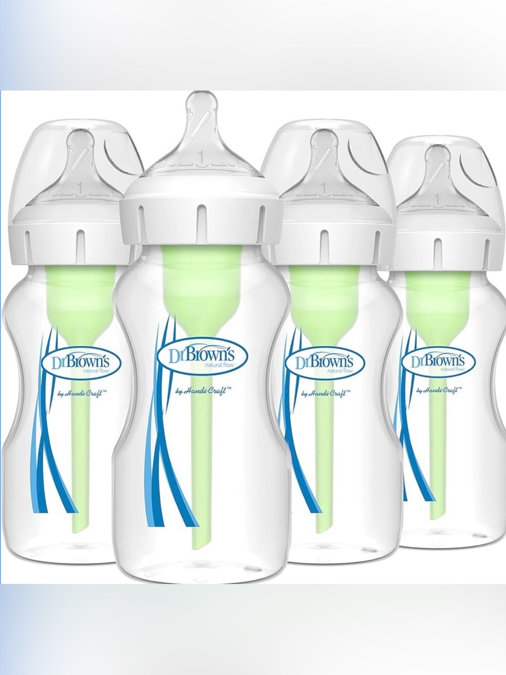 NEW Dr. Brown’s Anti Colic Baby Bottles, Wide Neck 9 oz (4 pack)